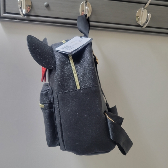 NEW Disney Minnie Mouse Black and Red Backpack - Picture 4 of 8